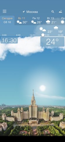 Точная Погода YoWindow для iOS — скриншот 1