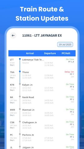 Train Status : Find My Train для Android — скриншот 3