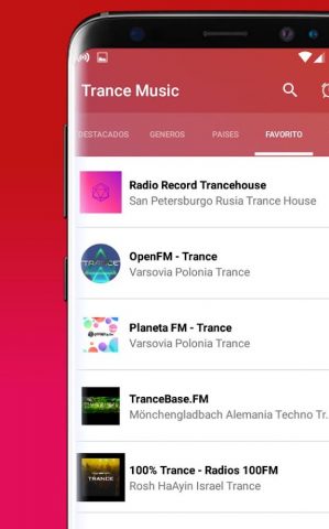 Trance Music Radio для Android — скриншот 3