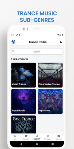 Trance Music: Radio & Podcast для Android — скриншот 3