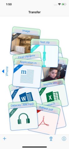 Transfer — File sharing для iOS — скриншот 1