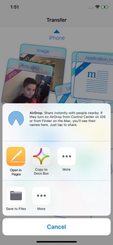 Transfer — File sharing для iOS — скриншот 3