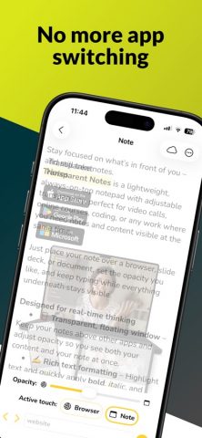 Transparent Notes для iOS — скриншот 4