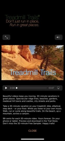 Treadmill Trails для iOS — скриншот 1
