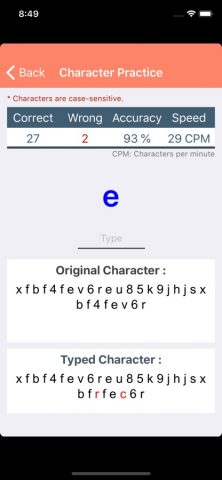 Typing Speed Test для iOS — скриншот 4