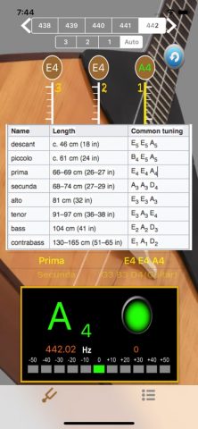 Тюнер Балала — Balalaika Tuner для iOS — скриншот 4