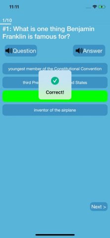 US Citizenship Test 2026 для iOS — скриншот 3