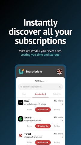 Unroll.Me — Inbox Mail Cleaner для Android — скриншот 2