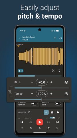 Up Tempo: Pitch, Speed Changer для Android — скриншот 1