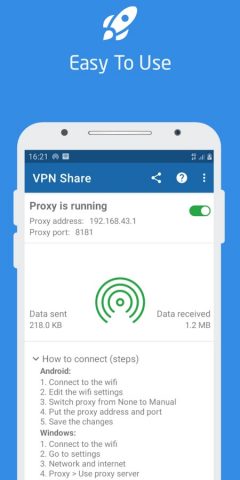 VPN Share для Android — скриншот 3