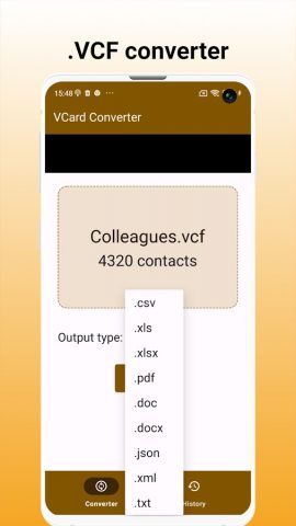 Vcard Converter — Convert VCF для Android — скриншот 4