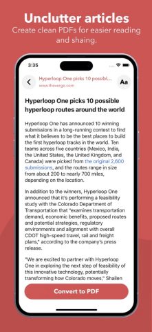 Web to PDF Converter & Reader для iOS — скриншот 3
