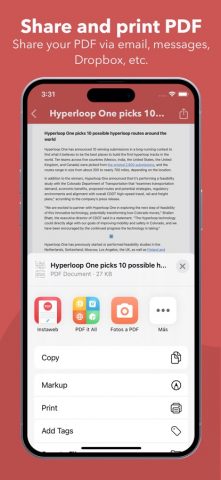 Web to PDF Converter & Reader для iOS — скриншот 5