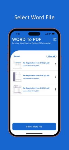 Word2PDF — Convert Word to pdf для iOS — скриншот 1