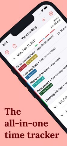 WorkingHours • тайм трекер для iOS — скриншот 1