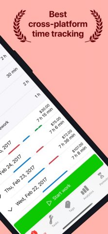 WorkingHours • тайм трекер для iOS — скриншот 2