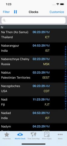 World Clock – Time Zones для iOS — скриншот 3