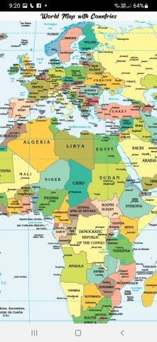 World Map With Countries — скриншот 4