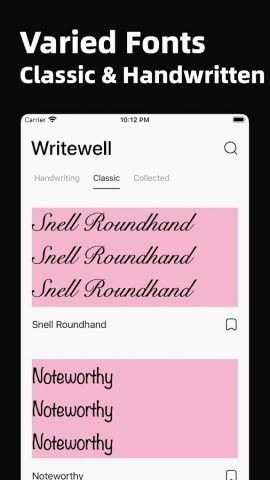 Writewell — Книжный шрифты для Android — скриншот 2