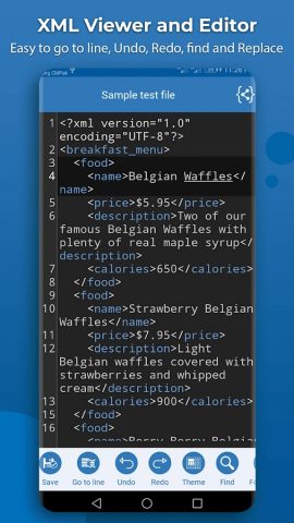 XML Viewer and XML Editor для Android — скриншот 4