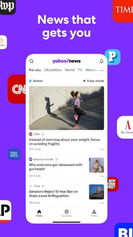Yahoo News: Daily News For You для Android — скриншот 1