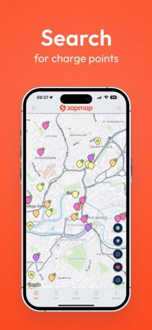 Zapmap: EV charging points map для iOS — скриншот 1