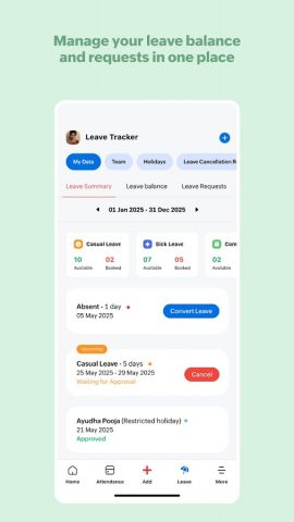Zoho People — HR Management для Android — скриншот 4