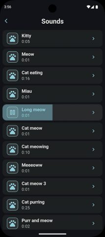 Звуки кошек и собак для Android — скриншот 2
