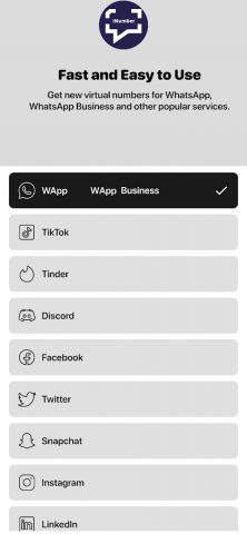 iNumber Виртуальный Номер SMS для Android — скриншот 1