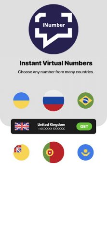 iNumber Виртуальный Номер SMS для Android — скриншот 3