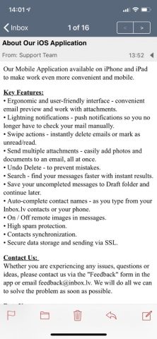 inbox.lv для iOS — скриншот 5