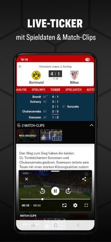 kicker Fußball News для Android — скриншот 2