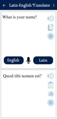 переводчик латинского для Android — скриншот 1