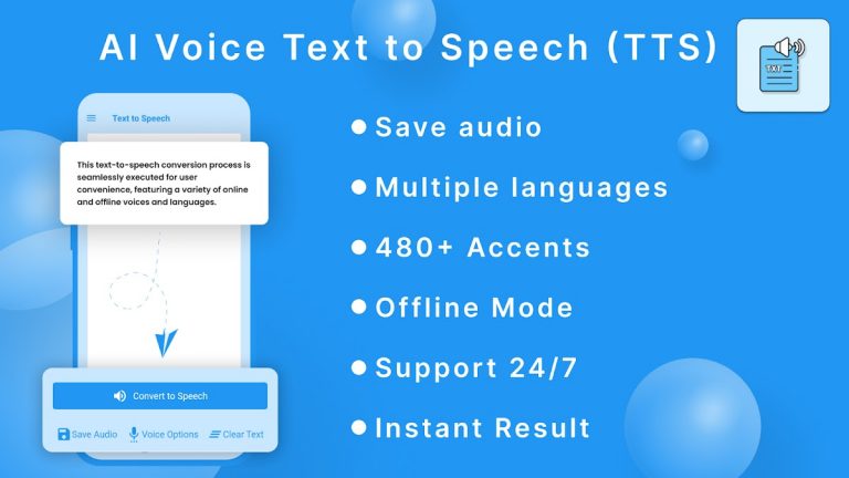 преобразовать текст в речь для Android — скриншот 1