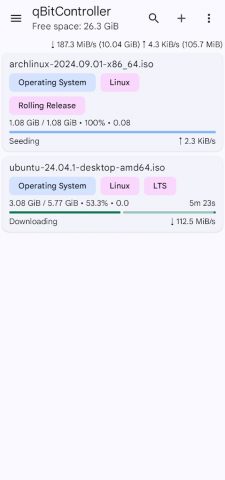 qBitController для Android — скриншот 2