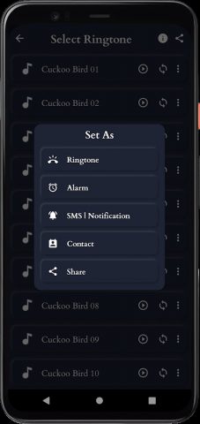 звуки кукушки для Android — скриншот 3