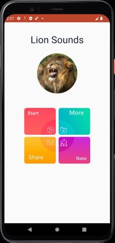 звуки льва для Android — скриншот 2