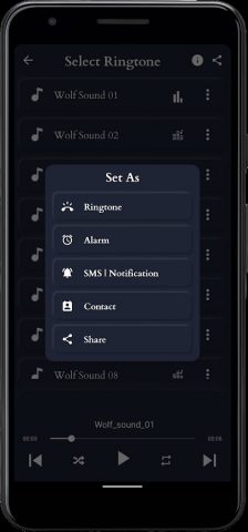 звуки волка для Android — скриншот 3