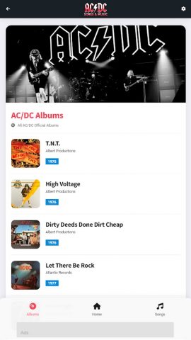 AC/DC: Songs & Music для Android — скриншот 2