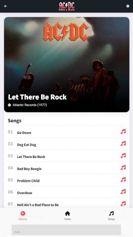 AC/DC: Songs & Music для Android — скриншот 3