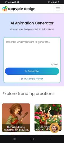AI Animation Generator для Android — скриншот 1