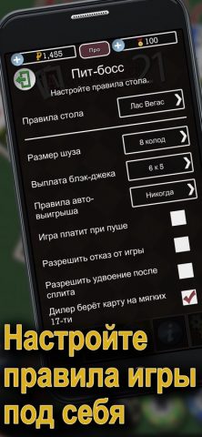Advanced 21 Blackjack для iOS — скриншот 4