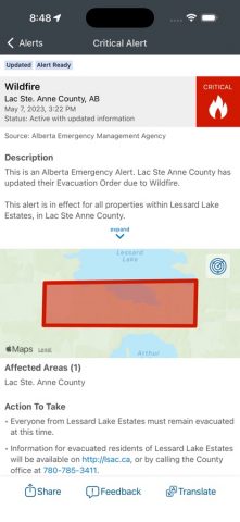 Alberta Emergency Alert для iOS — скриншот 3