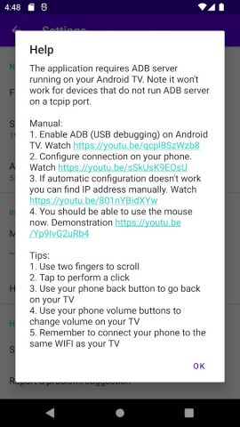 Android TV ADB Mouse Keyboard для Android — скриншот 4
