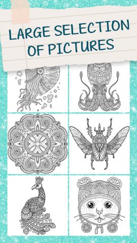 Антистресс Раскраска Взрослые для Android — скриншот 2