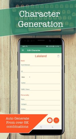 Auctor: Character Generator для Android — скриншот 4