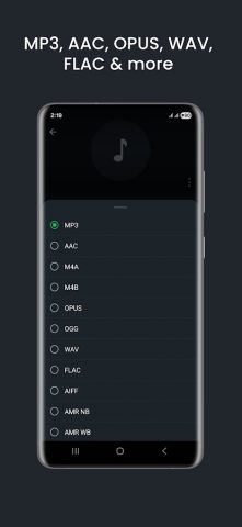 Audio Converter (MP3 AAC OPUS) для Android — скриншот 2