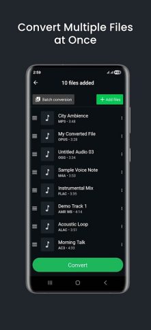 Audio Converter (MP3 AAC OPUS) для Android — скриншот 3
