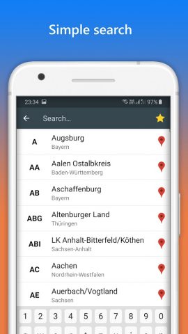Автономера Евросоюза для Android — скриншот 2