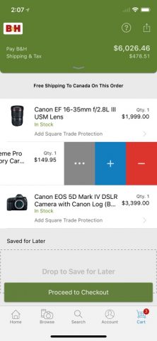 B&H Photo, Video & Pro Audio для iOS — скриншот 5